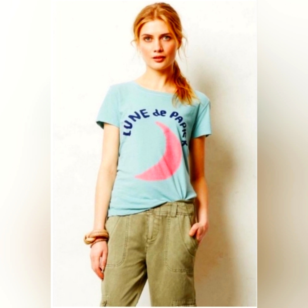 Anthropologie T.La Lune de Papier T-shirt Sz Small